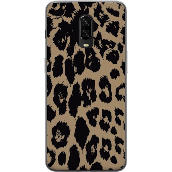 OnePlus 6T Gjennomsiktig deksel Leopard