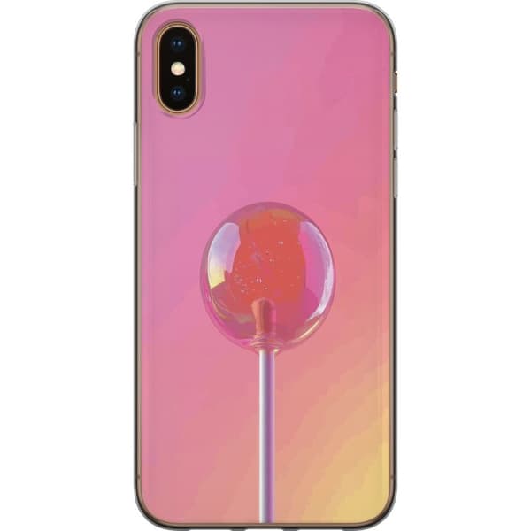 Kompatibel Mobilcover til Apple iPhone X Blank lyserød pinde mod blød pastelbaggrund pink