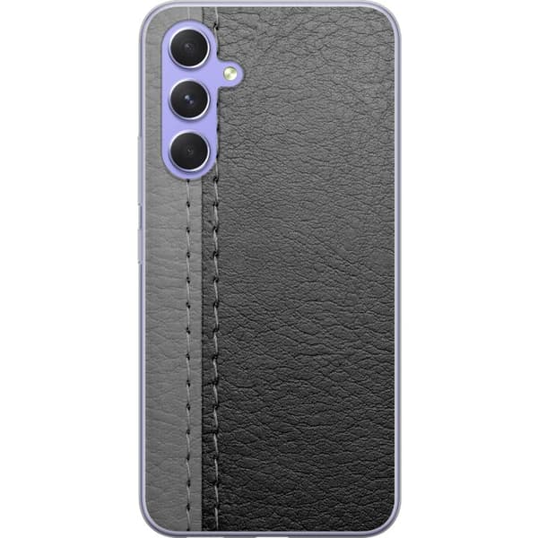Kompatibel Mobilcover til Samsung Galaxy A54 Sort & Grå Læder