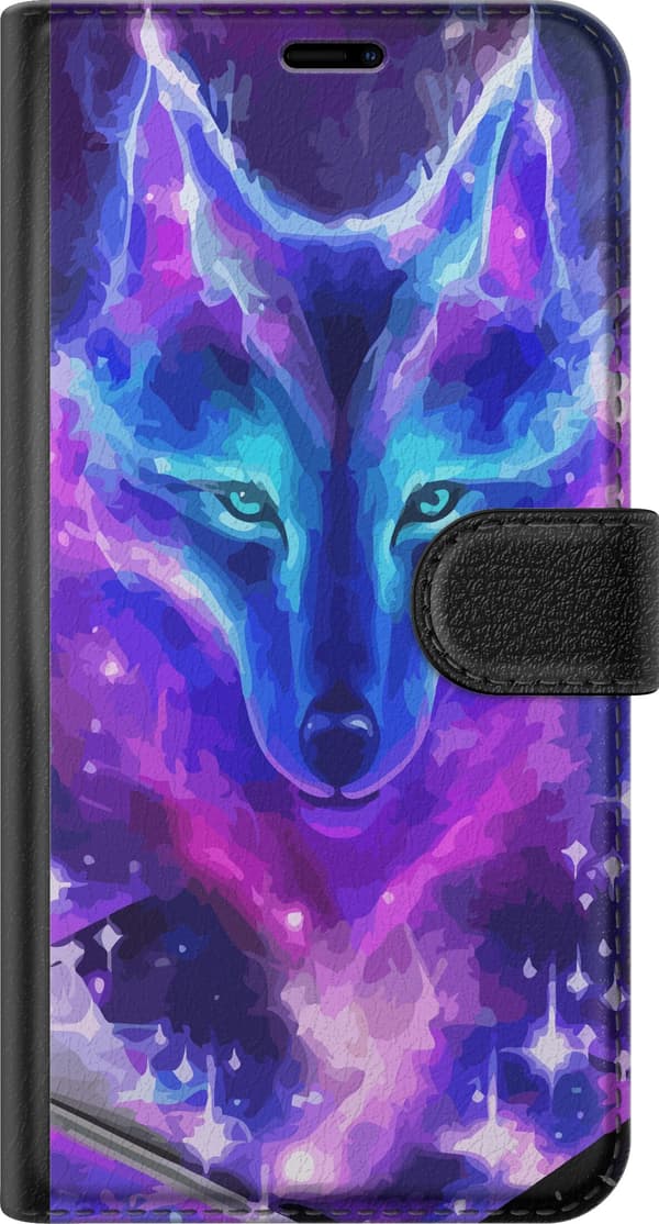 Kompatibel Tegnebogsetui til Samsung Galaxy S21+ 5G Neon Ulv