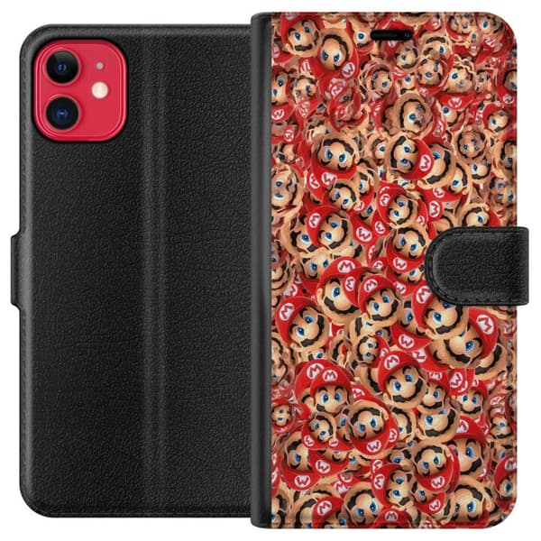 Kompatibel Tegnebogsetui til Apple iPhone 11 Super Mario mönster rød
