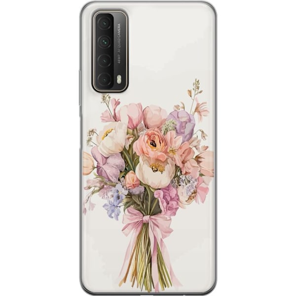 Huawei P smart 2021 Genomskinligt Skal Mobilskal med färgglad blombukett i romantisk stil