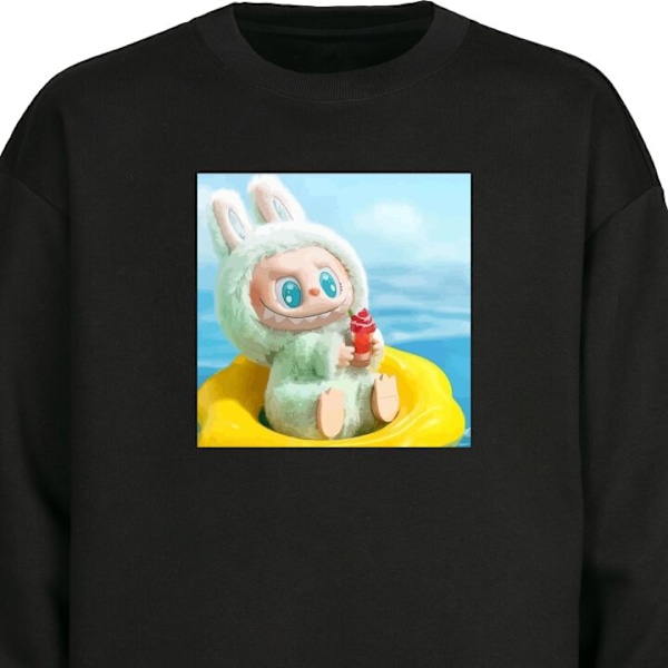 Sweatshirt til Børn | Blød & Klassisk Sweatshirt Labubu Maca sort one size