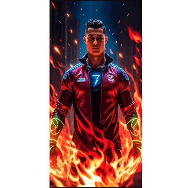 Apple iPhone 13 Pro Tegnebogsetui Ronaldo Inferno - fodboldhelt i flammer