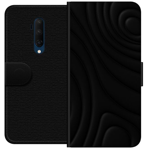 OnePlus 7T Pro Tegnebogsetui Sorte Bølger