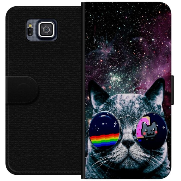 Samsung Galaxy Alpha Lompakkokotelo Avaruus kissa