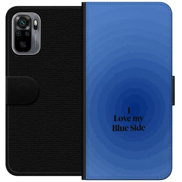 Kompatibelt Plånboksfodral till Xiaomi Redmi Note 10S I Love My Blue Side blå