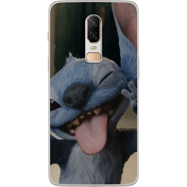 OnePlus 6 Genomskinligt Skal Stitch Söt Alien – Blå Favorit från Yttre Rymden