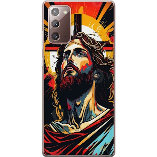 Samsung Galaxy Note20 Läpinäkyvä kuori Jeesus ja Kortti - u