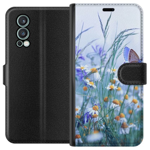 OnePlus Nord 2 5G Tegnebogsetui Blomster