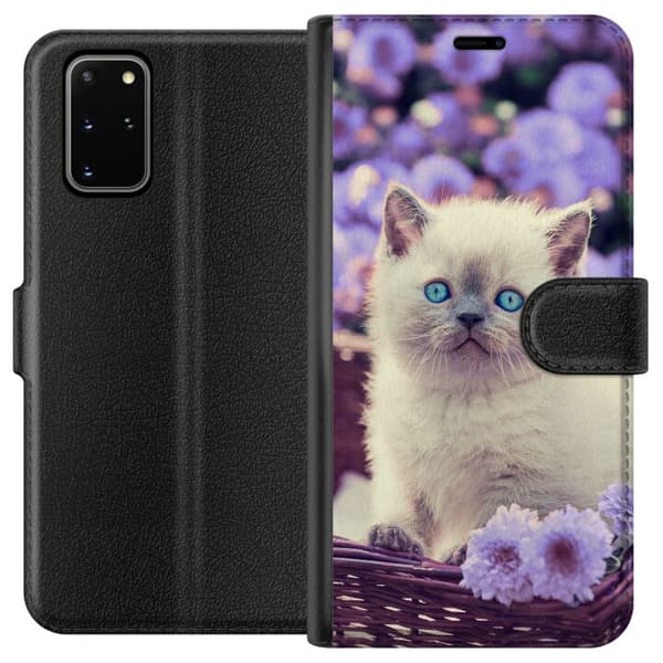 Yhteensopiva Lompakkokotelo Samsung Galaxy S20+ Kissa
