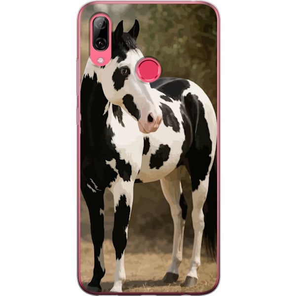 Huawei Y7 (2019) Genomskinligt Skal Vacker Häst – elegant illustration av hästmotiv