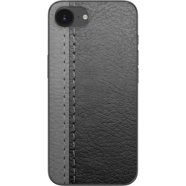 Kompatibel Mobilcover til Apple iPhone 16e Sort & Grå Læder