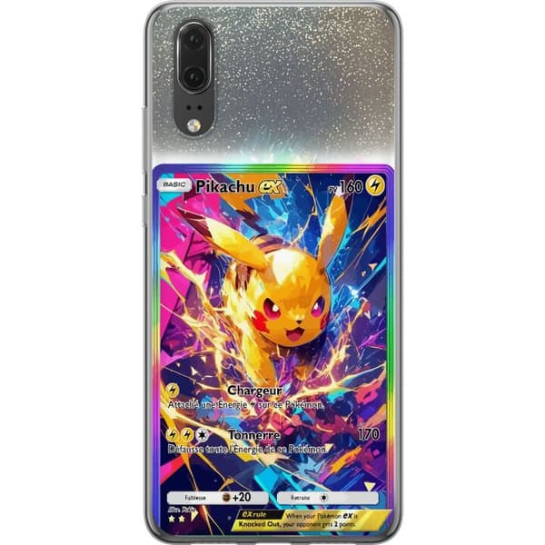 Kompatibelt Mobildeksel til Huawei P20 Pikachu gul