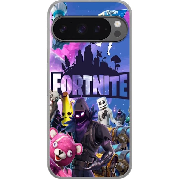 Google Pixel 9 Pro XL Genomskinligt Skal Fortnite