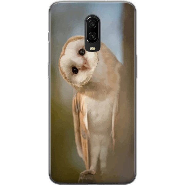 OnePlus 6T Läpinäkyvä kuori Uggla Utelias Katse Lintumotiivi Metsä Luonto Grafinen Suunnittelu Suosittu Motiivi Eläin Teema Koriste