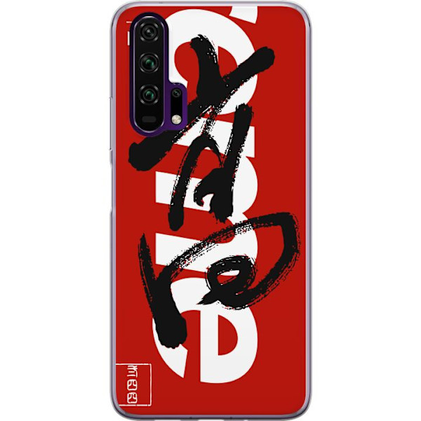 Honor 20 Pro  Läpinäkyvä kuori Supreme Punainen Graffiti Katupukeutuminen Suunnittelu Muotikuvake Trendikäs Graffiti Kuviointi Suosittu Urbaani Ka