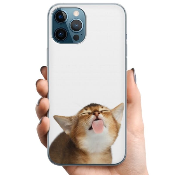 Apple iPhone 12 Pro Max TPU Mobilskal Cat Keeps You Clean
