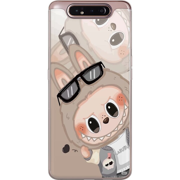 Samsung Galaxy A80 Läpinäkyvä kuori Labubu Rainbow Chaos