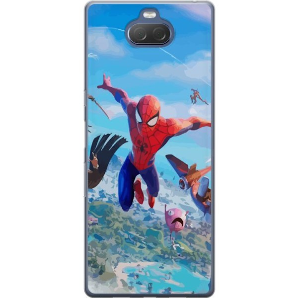 Sony Xperia 10 Plus Gennemsigtig cover Fortnite Spiderman