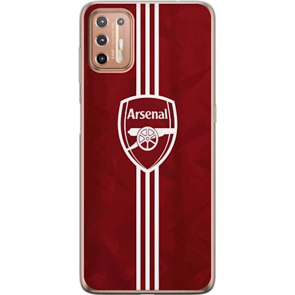 Motorola Moto G9 Plus Läpinäkyvä kuori Arsenal Emblem Jalkapallo Premier League Seuravaakuna Punainen Valkoinen Ikoninen Fanit Lontoo Urheilu Motii