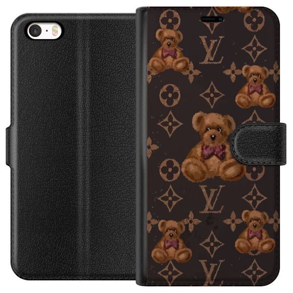 Apple iPhone 5 Tegnebogsetui Louis Vuitton Teddybjørn Mønster Luksus Mode Design Populært Motiv Mode Trend Luksuriøse Accessories