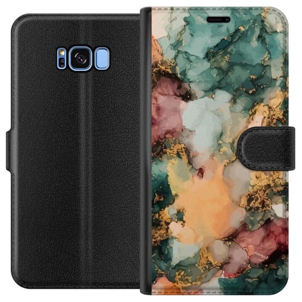 Kompatibelt Plånboksfodral till Samsung Galaxy S8 Marmor