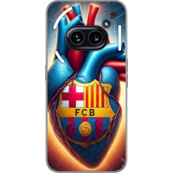 Nothing Phone (2a) Gennemsigtig cover FCB Hjerte