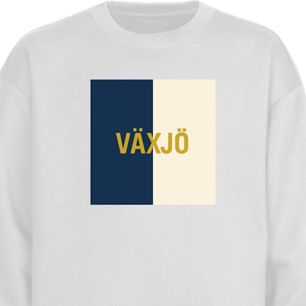 Sweatshirt för Vuxen | Klassisk Collegetröja Växjö – fot vit L