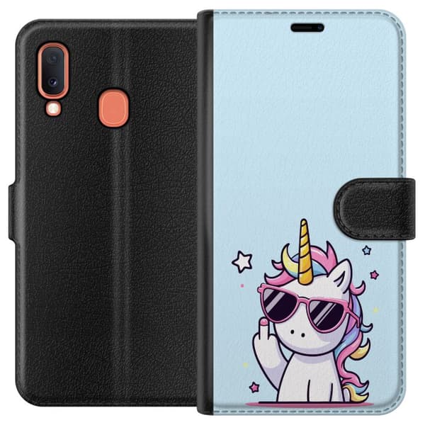 Kompatibelt Lommeboketui til Samsung Galaxy A20e Einhorn