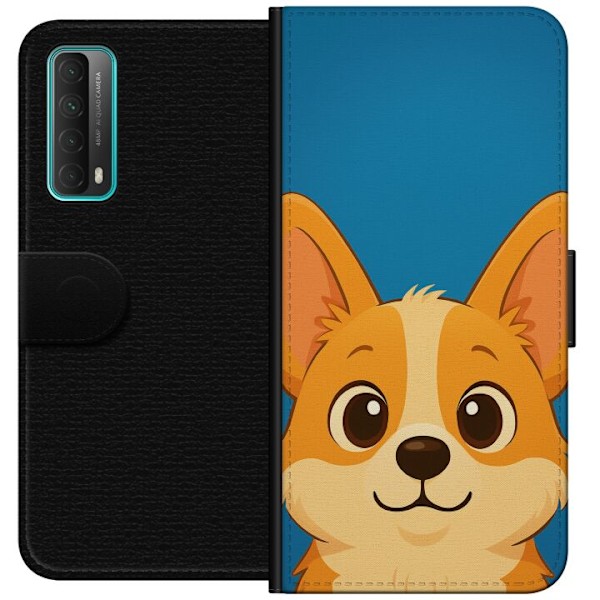 Huawei P smart 2021 Tegnebogsetui Hello Corgi
