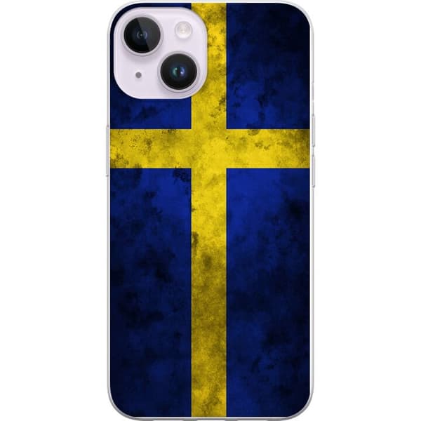 Kompatibelt Mobildeksel til Apple iPhone 14 Sverige Flag