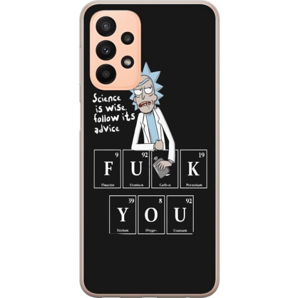 Samsung Galaxy A23 Gennemsigtig cover Rick and Morty Fu*k You