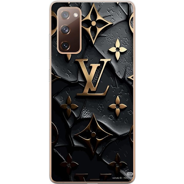 Samsung Galaxy S20 FE Läpinäkyvä kuori Louis Vuitton Tumma tila Suunnittelu Musta Ylellisyys Tyyli Muoti Suosittu Graafinen Kuvio Muotisymboli Luks