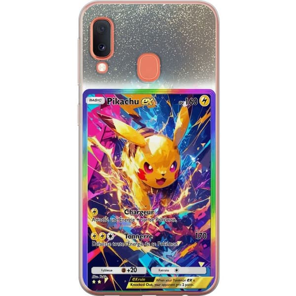 Kompatibelt Mobildeksel til Samsung Galaxy A20e Pikachu gul