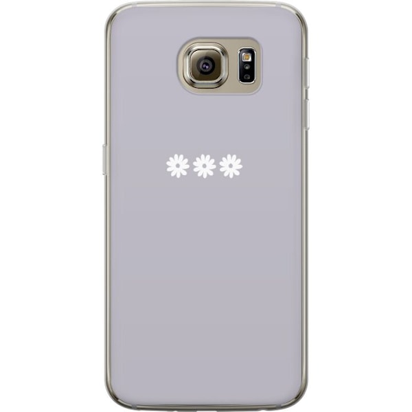 Samsung Galaxy S6 Läpinäkyvä kuori Lila Blomminimalismi - tyylikäs kukkakuva lila taustalla