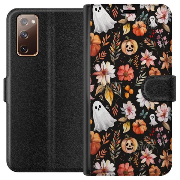 Kompatibel Tegnebogsetui til Samsung Galaxy S20 FE Halloween Mønster Græskar Spøgelse Maskerade