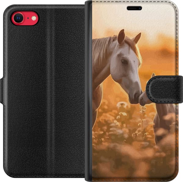 Kompatibelt Plånboksfodral till Apple iPhone 7 Hästar