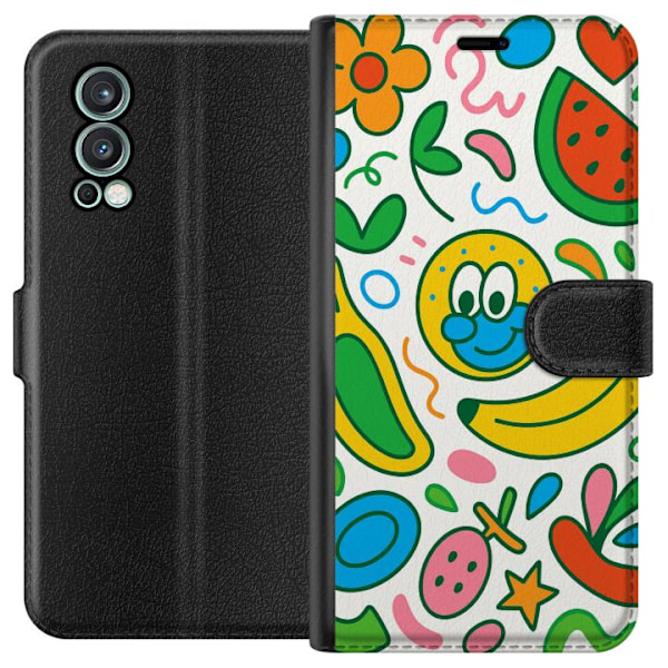 OnePlus Nord 2 5G Tegnebogsetui Sommerfugle Slør