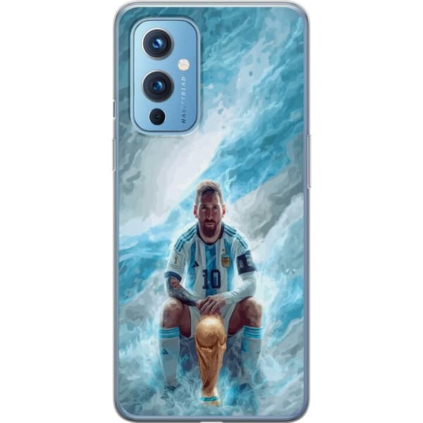 Kompatibelt Mobildeksel til OnePlus 9 Lionel Messi Världsmästare blå