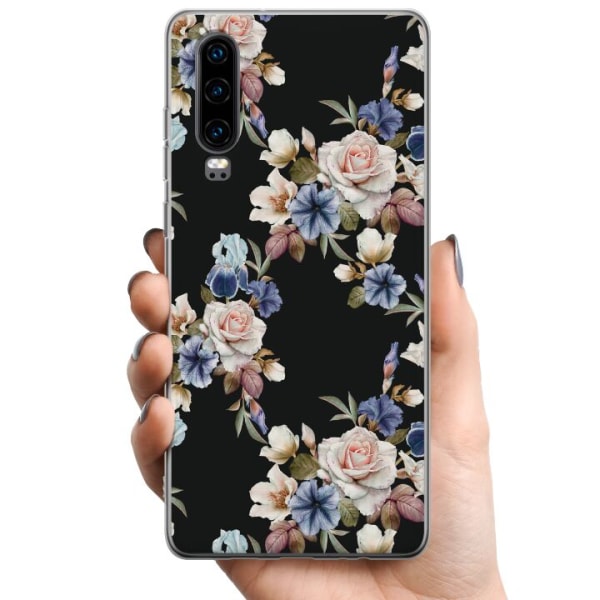 Huawei P30 TPU Mobilcover Blomstret