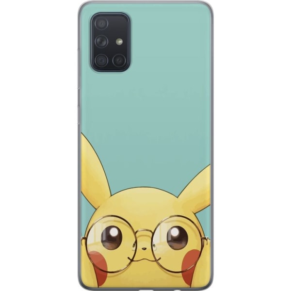 Samsung Galaxy A71 Läpinäkyvä kuori Pikachu lasit