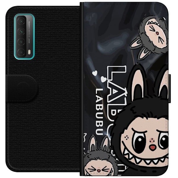 Huawei P smart 2021 Tegnebogsetui <nl>Labubu Black Energy - Sort mønster i gade stil