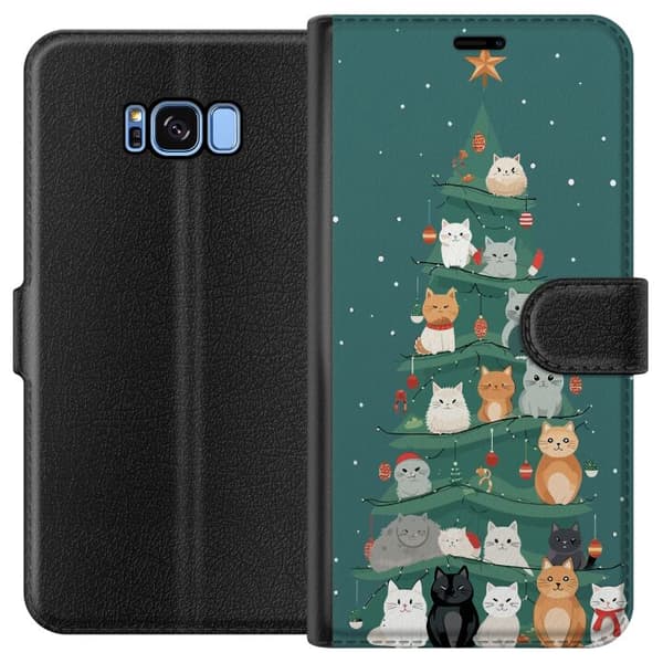 Kompatibelt Plånboksfodral till Samsung Galaxy S8 Julgran