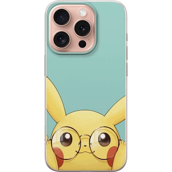 Apple iPhone 16 Pro Gjennomsiktig deksel Pikachu briller