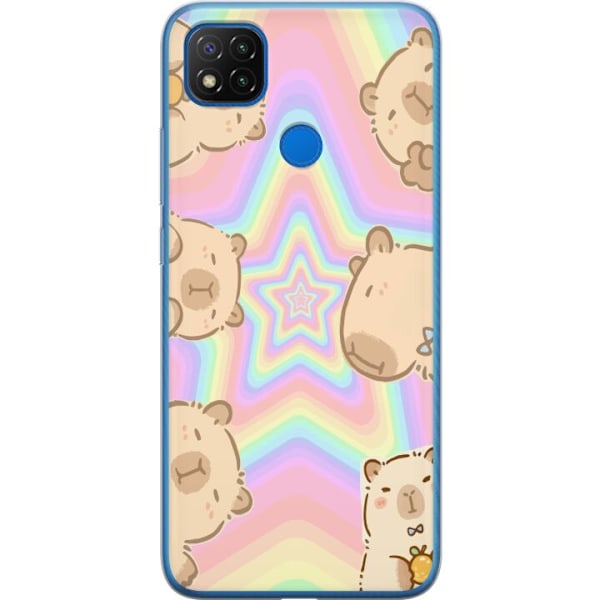 Xiaomi Redmi 9C Läpinäkyvä kuori Kawaii Capybara Galaxy Sö