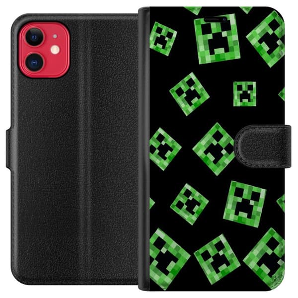 Kompatibel Tegnebogsetui til Apple iPhone 11 Minecraft