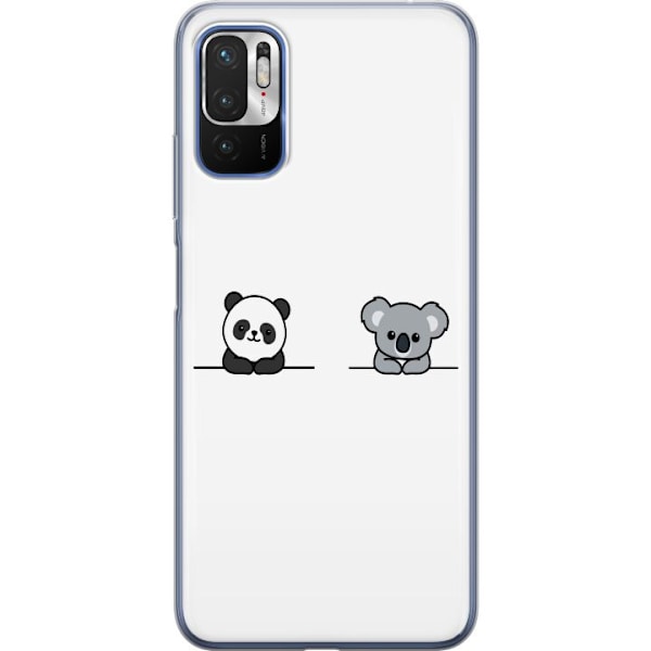 Xiaomi Redmi Note 10 5G Gennemsigtig cover Panda Koala