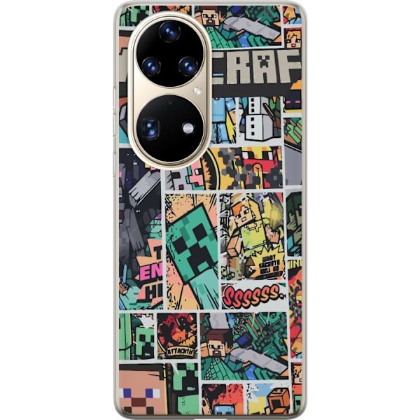 Huawei P50 Pro Genomskinligt Skal Minecraft Art