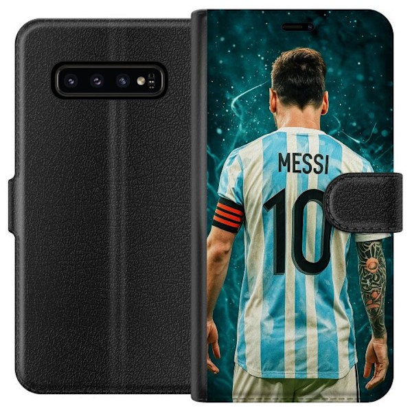 Samsung Galaxy S10 Tegnebogsetui Messi